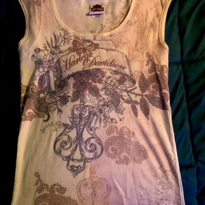 Woman Harley-Davidson rhinestone tank top